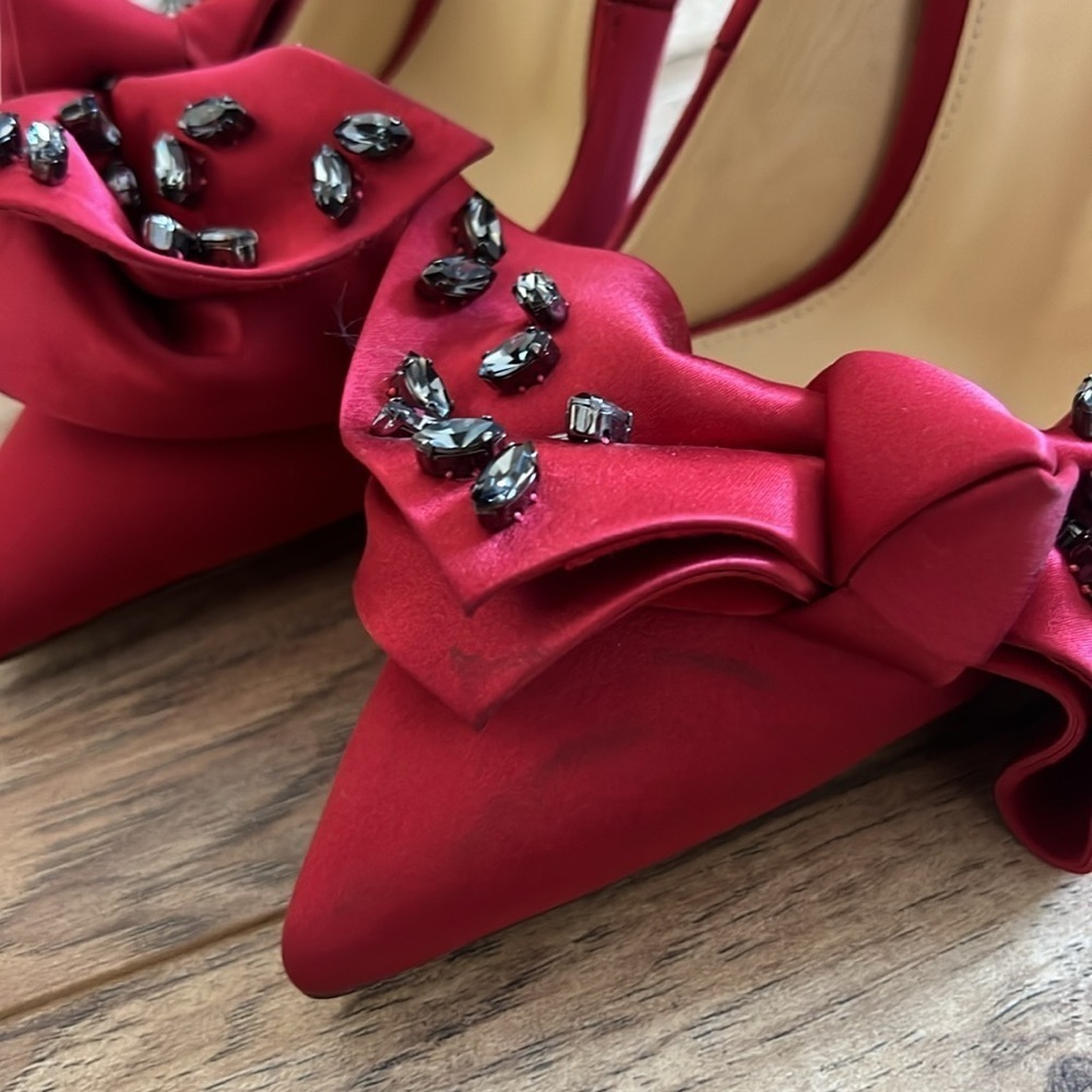 Alexandre Birman Burgundy Pointed Toe Heels Size 36 - Picture 8 of 8